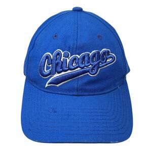 Chicago Strapback Hat Blue One Size Embroidered Adjustable Vent Holes